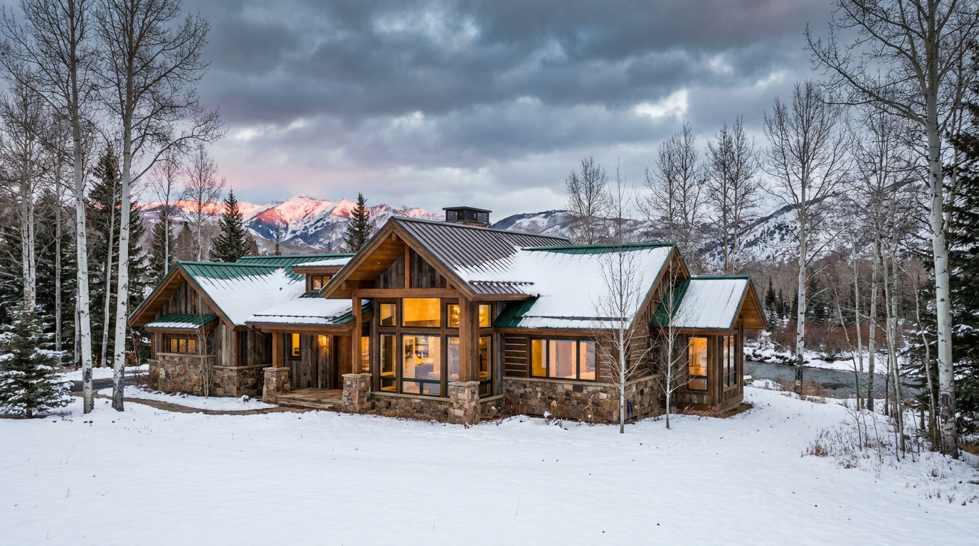 Utah home in winter