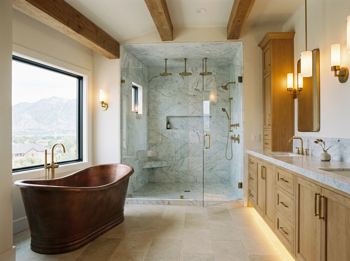 Master bathroom renovation by Summit Buildworks